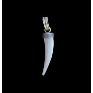 Vintage Mother Of Pearl Horn Pendant